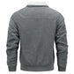 Winter Lapel Fleece Jacket With Pockets Warm Thicken Cotton Coat Men&