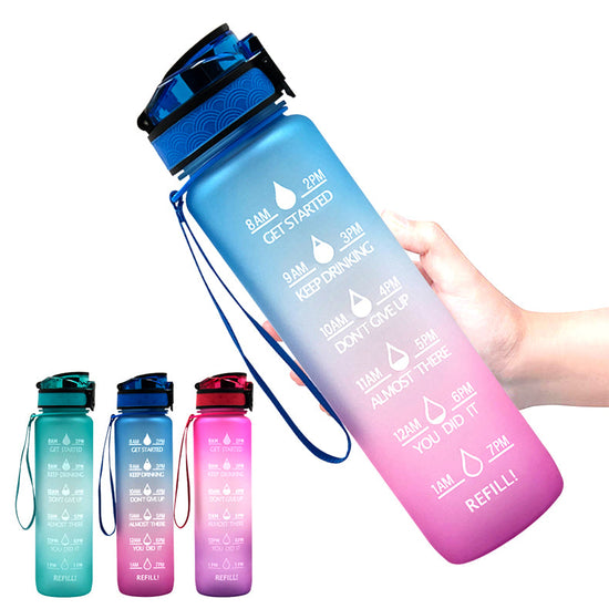10 00Ml Sports Water Bottle Gradient Plastic Water Cup